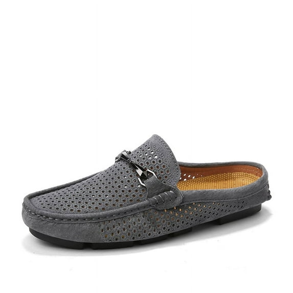 Spring Summer New Men's Casual Loafers Breathable Leather Flats Slippers Comfort Driving Shoes Moccasins Outdoor Walking Shoes