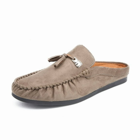 Spring Summer New Men's Casual Loafers Breathable Leather Flats Slippers Comfort Driving Shoes Moccasins Outdoor Walking Shoes