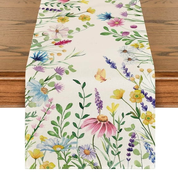 Spring Summer Ocean Sea Table Runner Linen Non-Slip Wear-Resistant Tablecloth for Coffee Table Dining Room Coastal Decor Beach House Decorations Summer Party Supplies Decor, 72x13" I