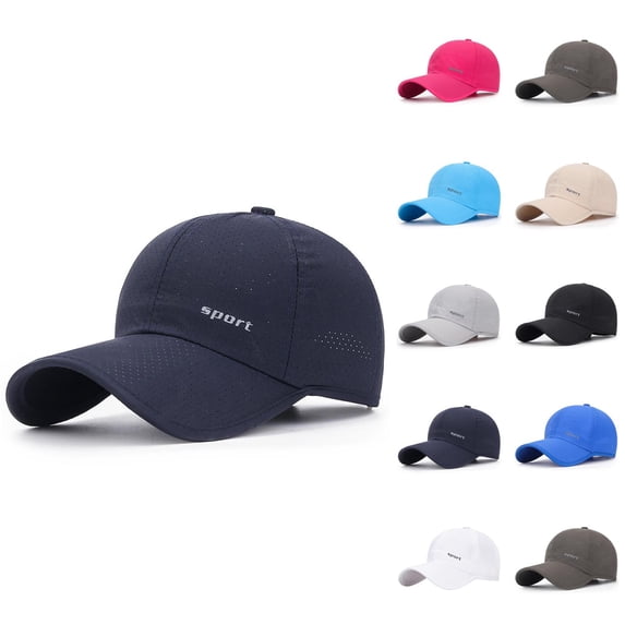 Spring Summer Outdoor Quick Drying Fabric Sports Hats Men's Women's Lightweight Breathable Mesh Caps