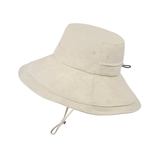 Spring Summer Outdoor Sun Protection Hat for Women Men, Solid Color Wide Brim Quick Dry Waterproof Fisherman Hat for Hiking Fishing