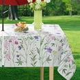 thumbnail image 1 of Spring Summer Outdoor Tablecloth with Umbrella Hole Rectangle 60 x 120 Inch Wildflowers Plants Floral Zippered Table Cloth, Washable Polyester Table Cover for Party, Dining, Camping, Indoor, Patio, 1 of 7