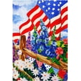 thumbnail image 1 of Spring Summer Pansies Yard Flag Decorative July 4th Patriotic Flowers Outdoor House Flag 28x40 Inch, 1 of 6