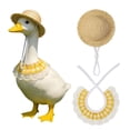 thumbnail image 1 of Spring Summer Pastoral Style Porch Goose Decor Set, Including Grass Hat Sunglasses and White Decor Accessories, Festive Decor for Front Porch Patio and Holiday Seasonal Decoration, 1set, Yellow, 1 of 8