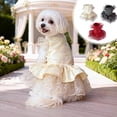 thumbnail image 1 of Spring Summer Pet Apparel Wedding Dress Party Outfit for Small Medium Dogs, Beige, for Parties, Weddings, Celebrations, 1 Pc, by Ihhxbz, 1 of 9