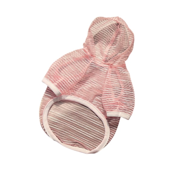 Spring Summer Pet Dog Cat Clothes, Hooded Mesh Vest, Pink XS Size - Breathable Mesh Fabric, Hooded Design, Lightweight for Easy Wear - For Small Dogs, Cats, Daily Wear, Outdoor Activities, Spring Sum