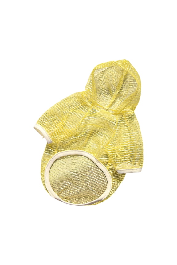 Spring Summer Pet Dog Cat Clothes Vest, Yellow XXL, Hooded Mesh - Soft Breathable Lightweight, Easy to Wear - For Dogs, Cats, Daily Wear, Outdoor Walks, Summer Play, Indoor Relaxation