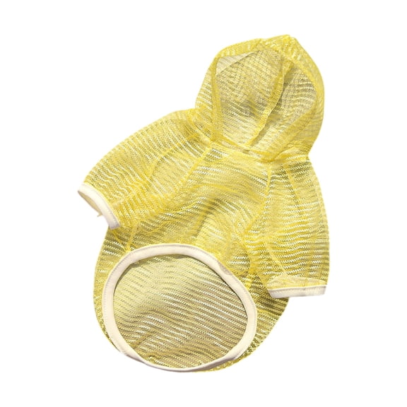 Spring Summer Pet Dog Cat Clothes Vest, Yellow XXL, Hooded Mesh - Soft Breathable Lightweight, Easy to Wear - For Dogs, Cats, Daily Wear, Outdoor Walks, Summer Play, Indoor Relaxation
