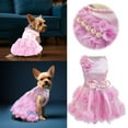 thumbnail image 1 of Pet Dresses for Spring Summer Cute Rose Floral Dog Cat Puppy Outfit Comfortable Fashionable Pet Apparel, 1 of 6