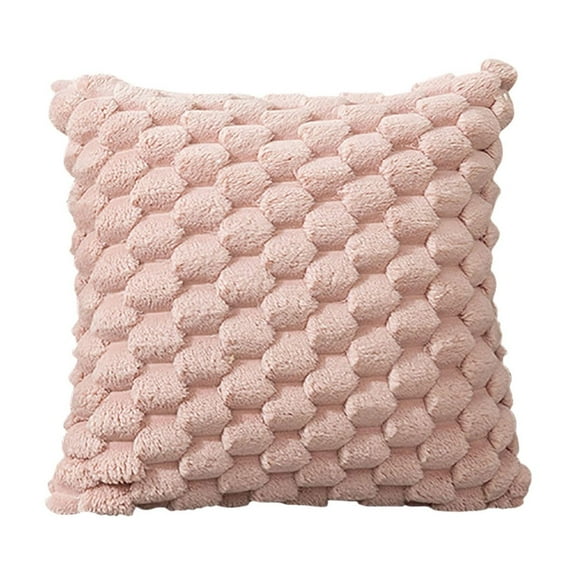 Spring Summer Pillow Covers 19.68x19.68" Farmhouse Decor Soft Plush Faux Fur Jacquard Throw Pillows for Sofa Holiday Spring Home Decor