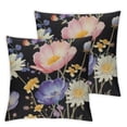 thumbnail image 1 of Spring Summer Pillow Set of 2 Decorations Farmhouse Living Room Outdoor Cushion Case for Sofa Couch Home Bed Black, 1 of 7