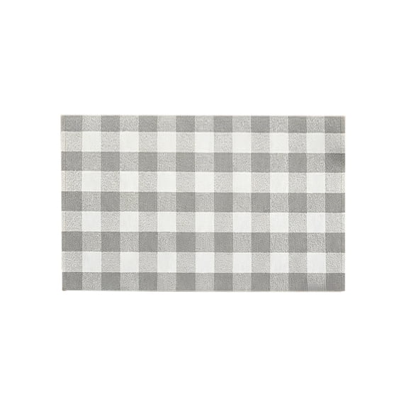 Spring Summer Plaid Doormat Rug - Hand-Woven Cotton Blend Entryway Mat for Indoor & Outdoor Use - Durable, Washable, Perfect for Layering & Versatile Home Décor
