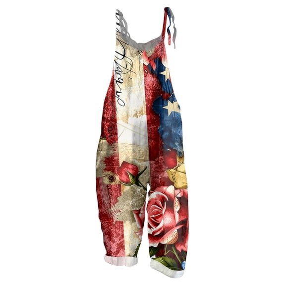 Spring Summer Plus Size Boho Overalls for Women Hippie Cloth Floral Printed Jumpsuits Spaghetti Strap Rompers