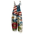 thumbnail image 1 of Spring Summer Plus Size Boho Overalls for Women Hippie Cloth Floral Printed Jumpsuits Spaghetti Strap Rompers, 1 of 6