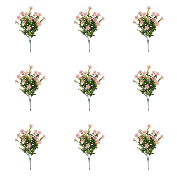 Spring Summer Realistic Faux Flowers 12 Pcs, Artificial Flowers for Seasonal Festival Weeding Party, Outside Front Porch Decor, Patio Garden Pot Balcony Planters Exterior Floral Arrangements