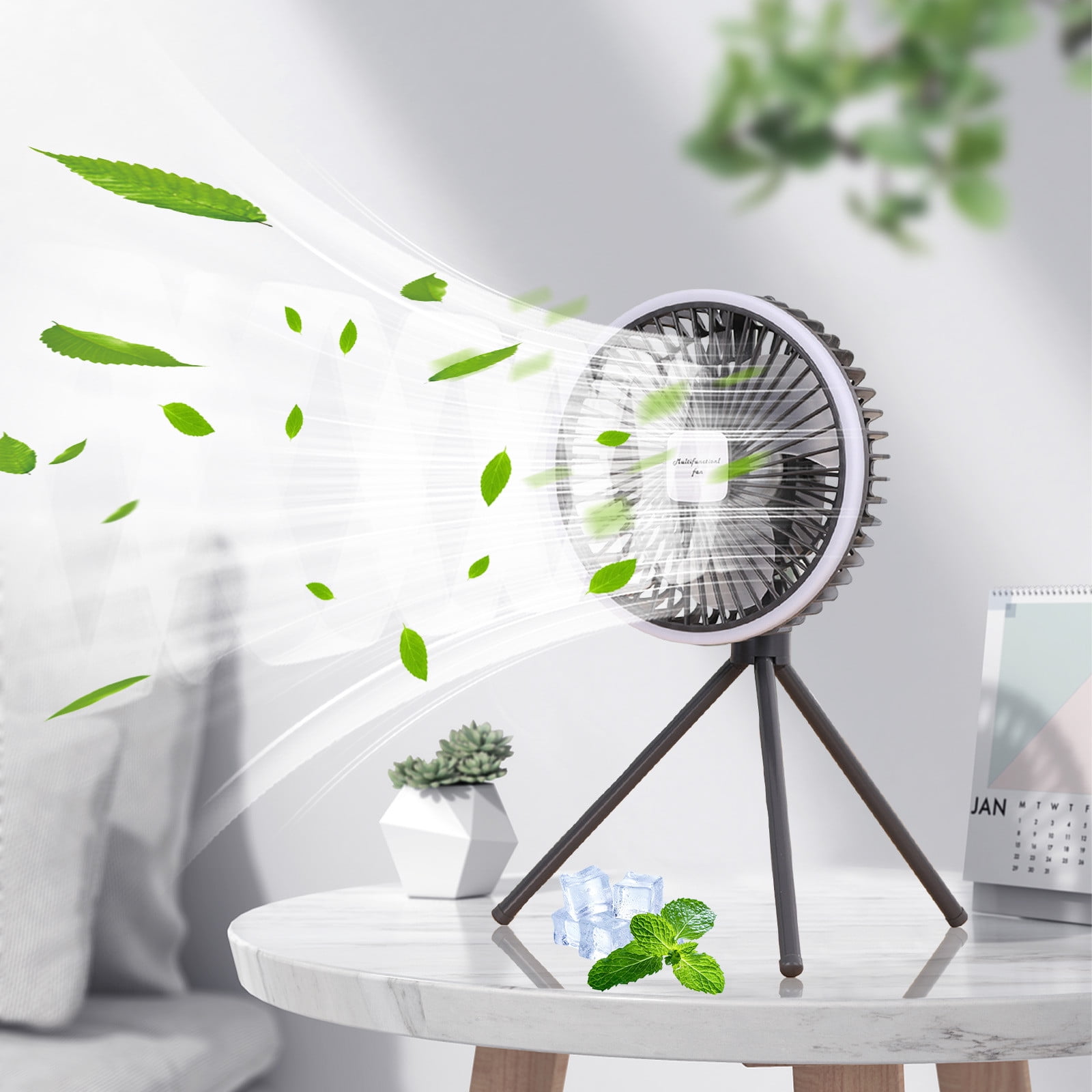 Spring Summer Saving Surpdew Portable Outdoor Camping Fan With Light ...