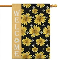 Spring Summer Sunflower Garden Flag 28x40 Inch Double Side for Outdoor Courtyard Garden Decor Flowers Welcome Holiday Flag for Outside Decoration