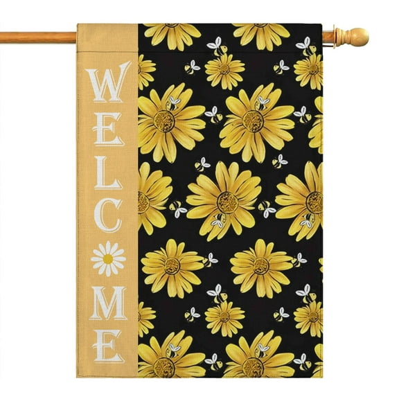 Spring Summer Sunflower Garden Flag 28x40 Inch Double Side for Outdoor Courtyard Garden Decor Flowers Welcome Holiday Flag for Outside Decoration
