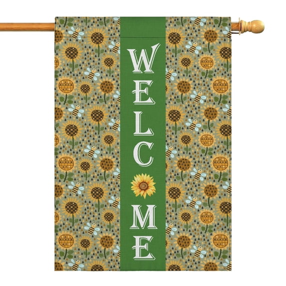 Spring Summer Sunflower Garden Flag 28x40 Inch Double Side for Outdoor Courtyard Garden Decor Flowers Welcome Holiday Flag for Outside Decoration