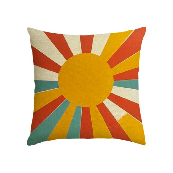 Spring Summer Sunshine Pillow Covers, Color Modern Throw Pillow Case Decoration, Linen Cushion Covers for Couch Sofa Bedroom Living Room Home Decor