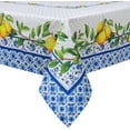 thumbnail image 1 of Spring Summer Tablecloth 60×84 inch, Waterproof Blue Lemon Table Cloth Washable, Stain Resistant Cloth Table Cover for Party Picnic Dinner Decor (Lemon), 1 of 6