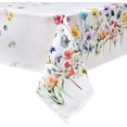thumbnail image 1 of Spring Summer Tablecloth 60×84 inch, Waterproof Floral Table Cloth Washable, Stain Resistant Cloth Table Cover for Party Picnic Dinner Decor (Wildflowers 02), 1 of 6