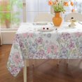 thumbnail image 1 of Spring Summer Tablecloth 60 x 84 Inches Rectangle Red Floral Table Cloth, Washable Water Resistant & Wrinkle Free Polyester Texture Table Cover for Party,Picnics, and Dinner Decor, 1 of 6