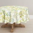 thumbnail image 1 of Spring Summer Tablecloth 60x60 Inch Round, Easter Watercolor Leaves Table Cover for Party Picnic Dinner Decor, 1 of 6