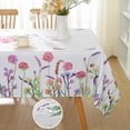 thumbnail image 1 of Spring Summer Tablecloth Rectangle Watercolor Floral Pattern Decorative Table Cloths, Spill-Proof Stain Resistant Decorative Fabric Table Cover for Dining, Party, Picnic, 1 of 8
