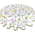 thumbnail image 1 of Spring Summer Tablecloth Round 60 Inch Floral Tablecloth Rustic Fabric Washable Flower Table Cloth for Kitchen Dinner Room Holiday Picnic Party Camping Patio Indoor Outdoor Decor, 1 of 6