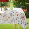 thumbnail image 1 of Spring Summer Tablecloth with Umbrella Hole Rectangle 60x120 Inch Spill Proof Wrinkle Free Floral Watercolor Zippered Table Cloth, Soft Fabric Table Cover for Dining, Party, Picnic, Indoor, Outdoor, 1 of 7