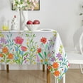 thumbnail image 1 of Spring Summer Tablecloth Wild Flowers Floral Rectangle Tablecloth Indoor/Outdoor Stain and Wrinkle Resistant Rectangle Table Cloth for Easter Picnic and Kitchen 60"x84", 1 of 1