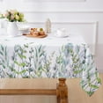 thumbnail image 1 of Spring Summer Tablecloths 60 x 120 Inch, Waterproof Green Leaves Table Cloth Rectangular, Washable Pastoral Tablecloth Spillproof Farmhouse Table Cover for Picnic, Indoor Outdoor Dining, 1 of 6