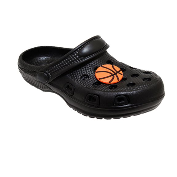 Spring Summer Toddler Boys' Slingback Sandal Clogs With Cute Appliqué Detail For Beach, Pool or Everyday Wear