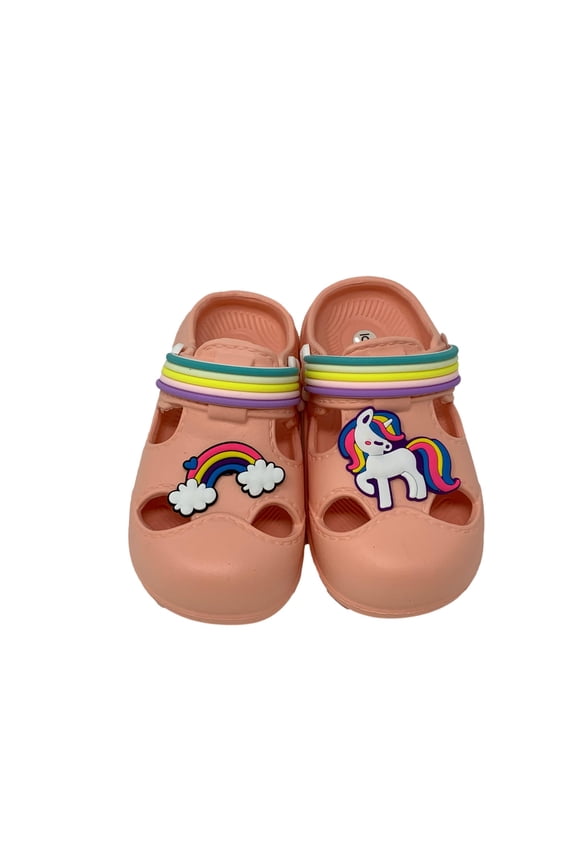Spring Summer Toddler Girls' Fashion Slingback Unicorn Sandal Clogs For Beach, Pool or Everyday Wear - Assorted colors - Sizes 5-10