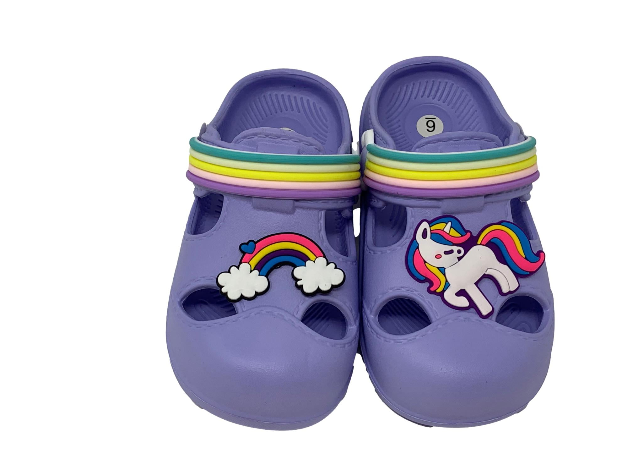 Spring Summer Toddler Girls Fashion Slingback Unicorn Sandal Clogs For Beach Pool or Everyday Wear Assorted colors Sizes 5 10 Walmart