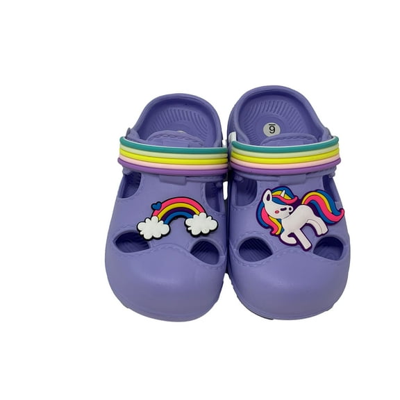Spring Summer Toddler Girls' Fashion Slingback Unicorn Sandal Clogs For Beach, Pool or Everyday Wear - Assorted colors - Sizes 5-10