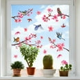 thumbnail image 1 of Spring Summer Tree Branch Bird Strike Window Cling, Anti Collision Wall Glass Sticker Decal Hummingbird Bluebird Decor, Fall Autumn Home Kitchen Office Fridge Decorations, 1 of 6