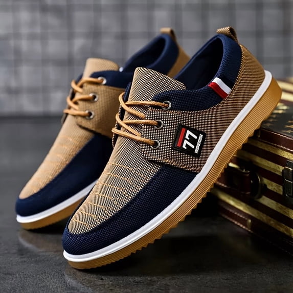 Spring-Summer Versatile Men's Casual Sports Shoes, Breathable Canvas Sneakers