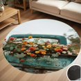 thumbnail image 1 of Spring Summer Vintage Truck Pickup Wild Flowers Round Carpet Living Room Bedroom Home Decoration Coffee Table Mat Lounge Rug Chair Mats, 1 of 5