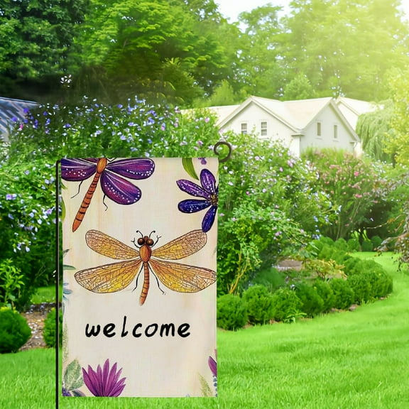 Spring Summer Welcome Flag  Leaves House Flag Farmhouse  Flags Outdoor Outside Seasonal  Decoration