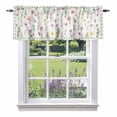 thumbnail image 1 of Spring Summer Wildflower Valance Curtain for Windows Eucalyptus Leaves Green Plaid Rod Pocket Curtain Valances Short Window Treatments Panels for Kitchen Bathroom Laundry Room Basement 60 x 18 Inch, 1 of 9