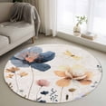 thumbnail image 1 of Spring Summer Wildflowers Round Area Rug 3.3Ft Washable Circle Rugs for Dining Room Table, Farmhouse Retro Floral Botanical Non-Slip Carpet Floor Mats Indoor Outdoor Carpet Runner Home Decor, 1 of 8