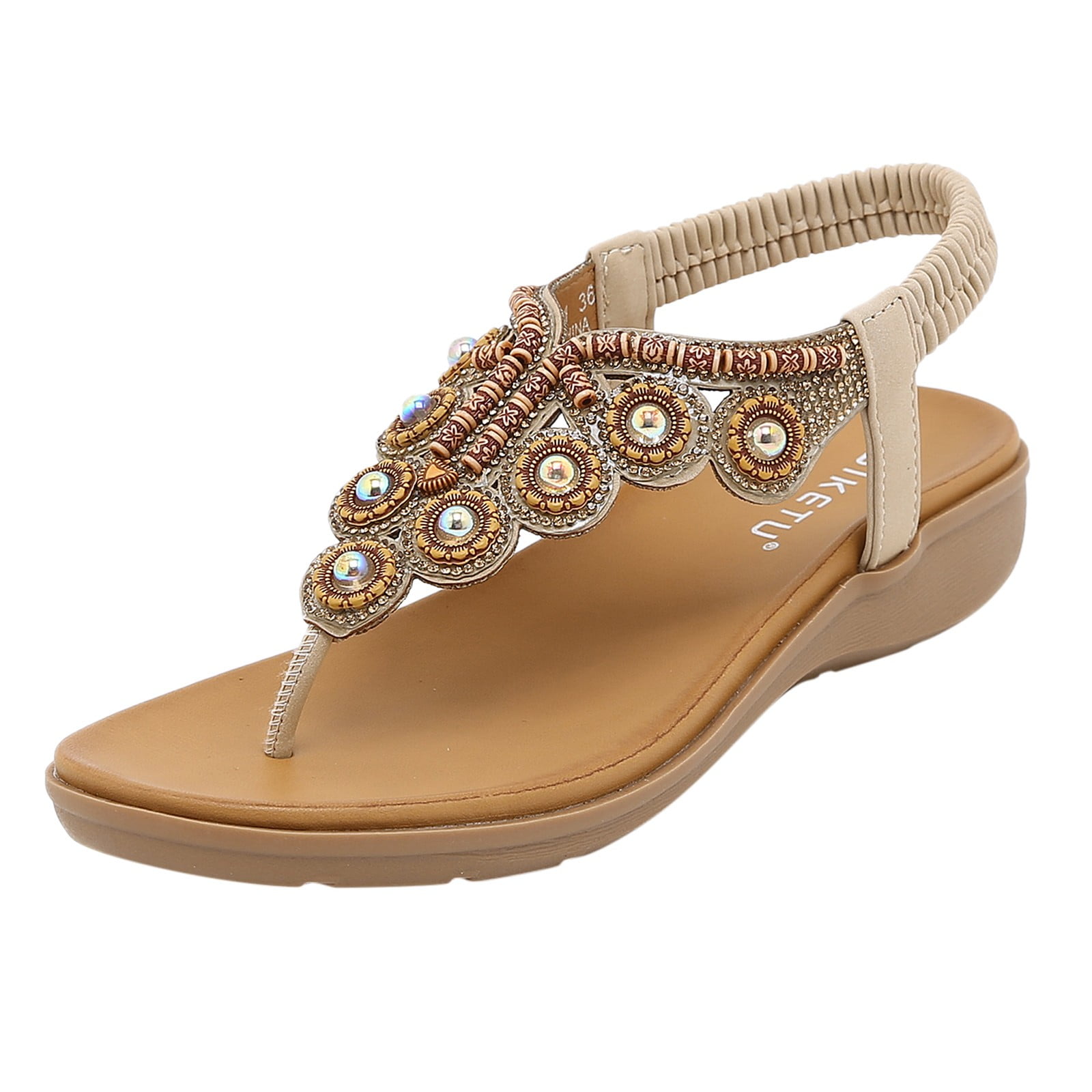 Spring Summer Women Flip Flops Flat Toe Bohemian Sandals Outdoor Ladies ...