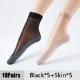 thumbnail image 1 of Spring Summer Women Soft Socks Velvet Silk Socks Non-Slip Bottom Splice Transparent Ladies Ultrathin Breathable Sock, 1 of 7