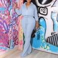thumbnail image 1 of Spring And Summer Women's Casual Sportswear Two Piece Long Sleeved Suit Formal Jumpsuits for Women Elegant Ladies Pant Suits for Business Fall Attire Juniors Seasonal Attire Juniors Life Party Romper, 1 of 8