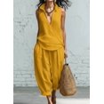 thumbnail image 1 of Spring/Summer Women's Simple Collared Shirt and Wide-Leg Pants Two-Piece Set, 1 of 6