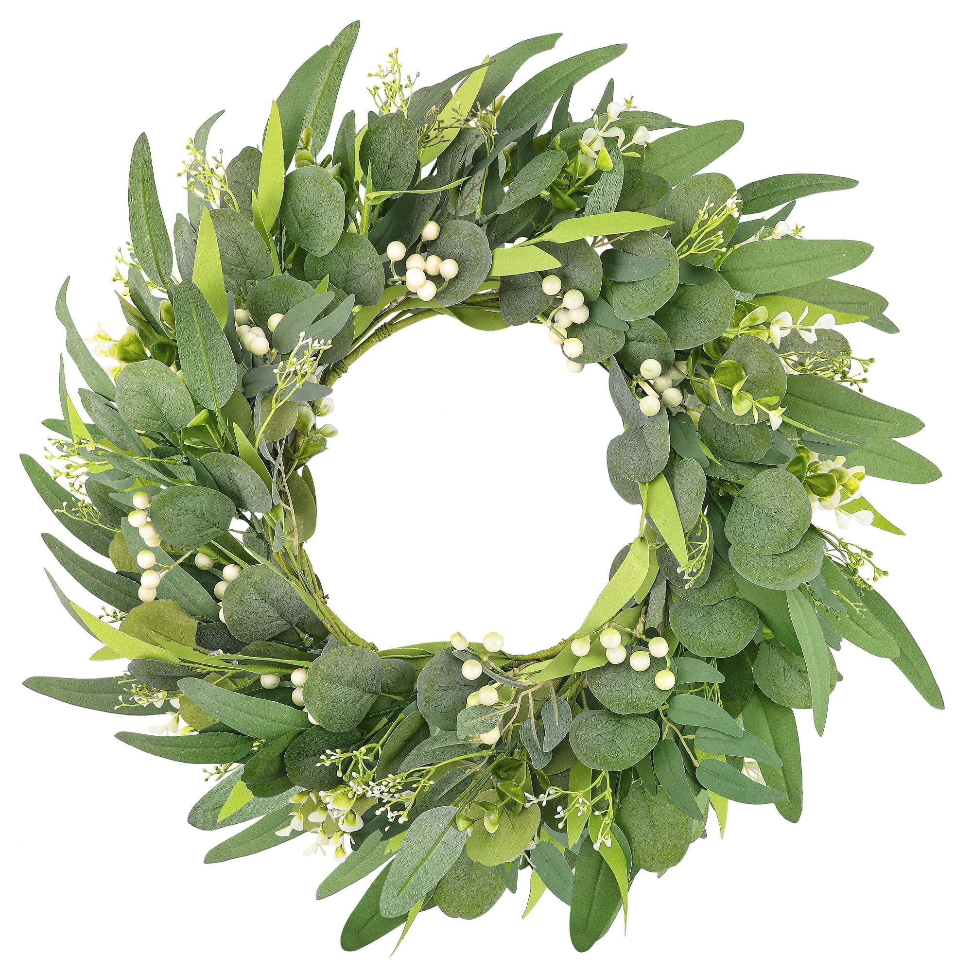 Spring Summer Wreath for Front Door Decor Eucalyptus Green Summer Wreath for Porch Room Farmhouse Holiday Decor