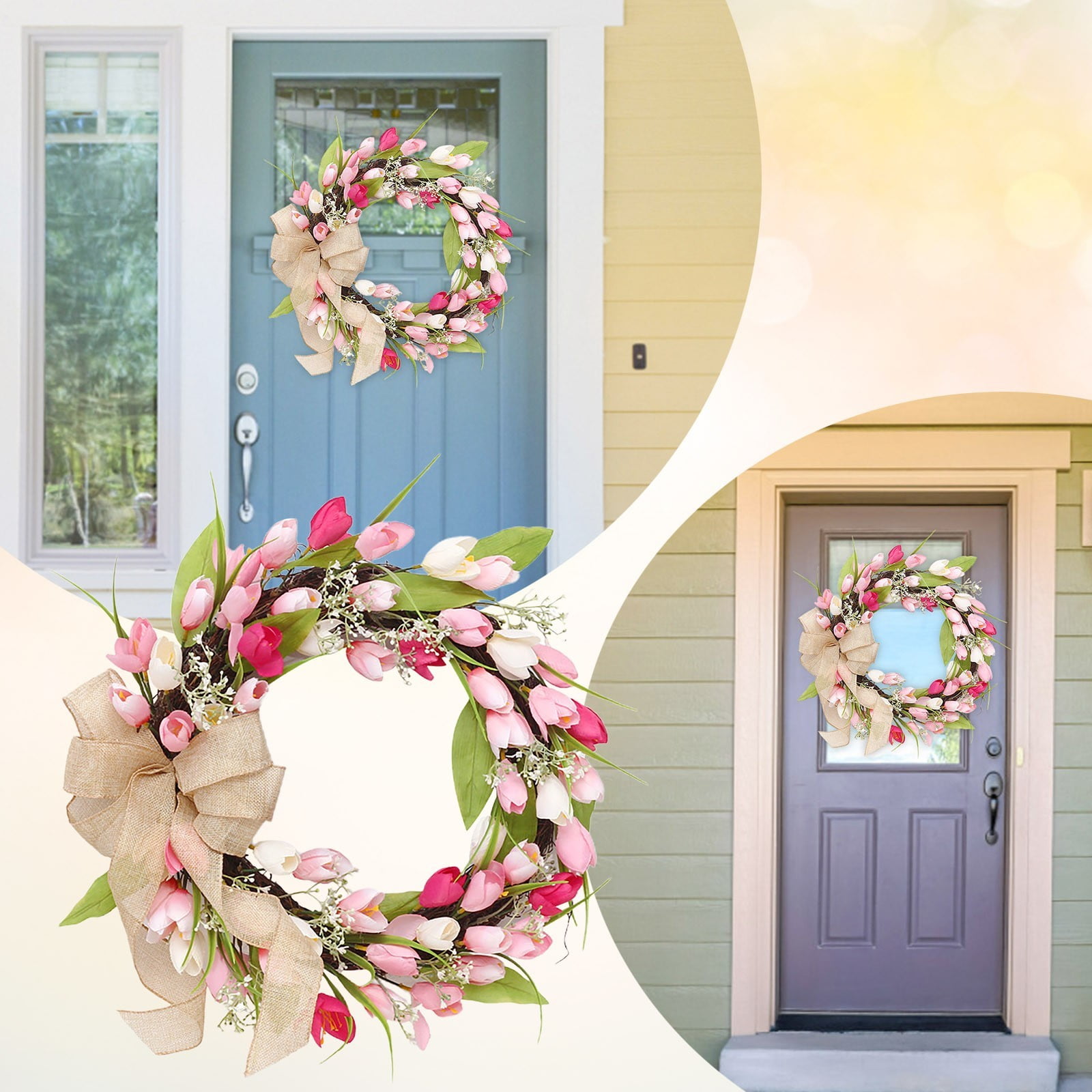 HADAVAKA All Seasons Wreath, Festive Wreath, Simulation