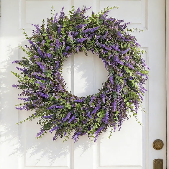 Spring Summer Wreath Outdoor Decoration - Front Door Hanging Wall Mount ...